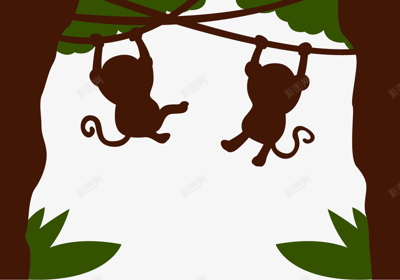 亚马逊雨林的猴子矢量图eps免抠素材_新图网 https://ixintu.com 亚马逊 亚马逊森林 亚马逊雨林 森林 猴子 雨林 矢量图