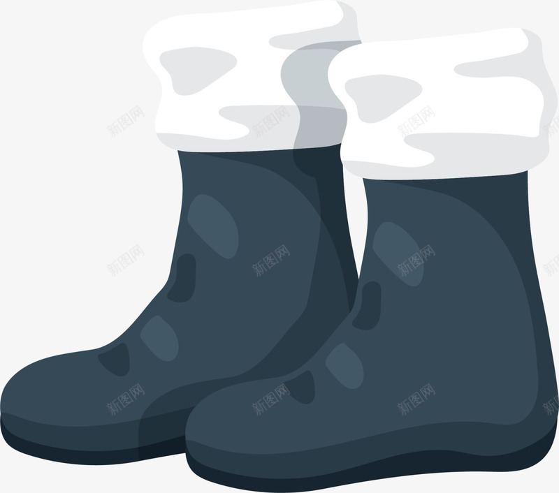 冬季蓝色卡通鞋子png免抠素材_新图网 https://ixintu.com 冬天鞋子 冬季鞋子 卡通鞋子 水彩鞋子 温暖鞋子 蓝色鞋子