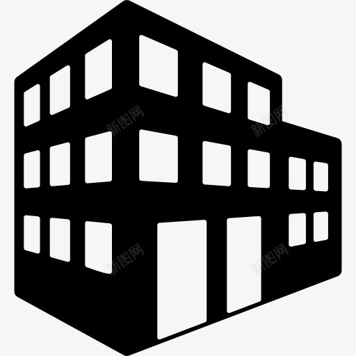 三维建筑图标png_新图网 https://ixintu.com 办公室 块 建筑