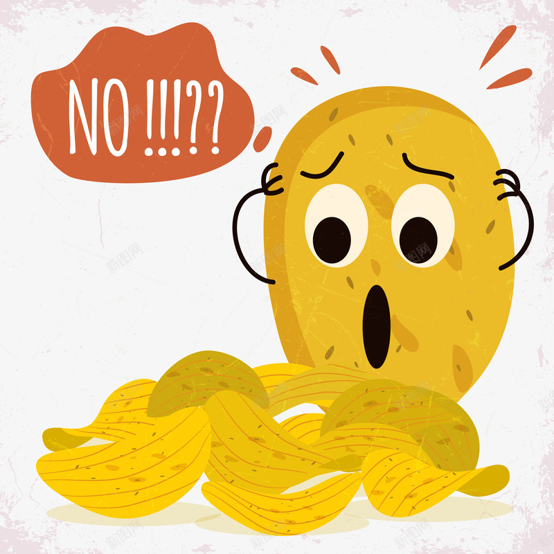 卡通土豆薯条图标png_新图网 https://ixintu.com 卡通 图标 土豆 惊恐 眼睛 薯条 颜色 黄色