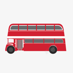 红色公共汽车素材