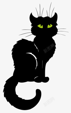 动物皮毛背景黑色小猫高清图片