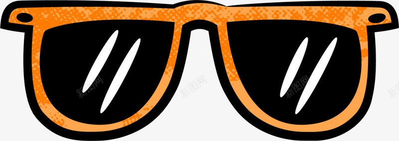 夏季橙色镜架墨镜png免抠素材_新图网 https://ixintu.com 休闲 夏天墨镜 夏季墨镜 帅气墨镜 度假 橙色镜架