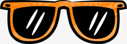 夏季橙色镜架墨镜素材