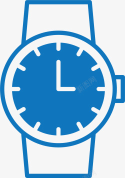 蓝色CK手表矢量图素材