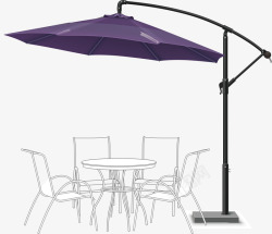 户外餐桌雨伞餐桌矢量图高清图片