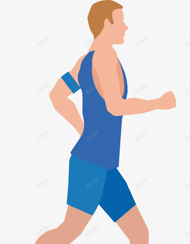 马拉松慢跑的男人插画png免抠素材_新图网 https://ixintu.com 人物插画 慢跑的男人 男人插画 跑步 运动 马拉松