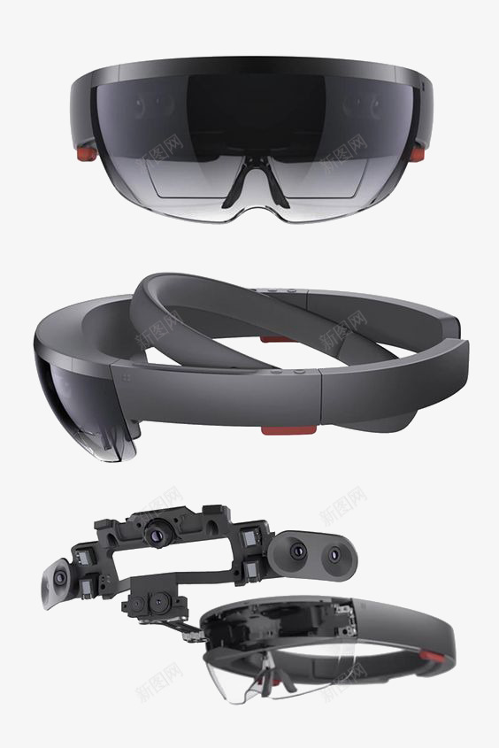 VR技术png免抠素材_新图网 https://ixintu.com VR 科技 虚拟现实 虚拟现实眼镜 黑色VR眼镜