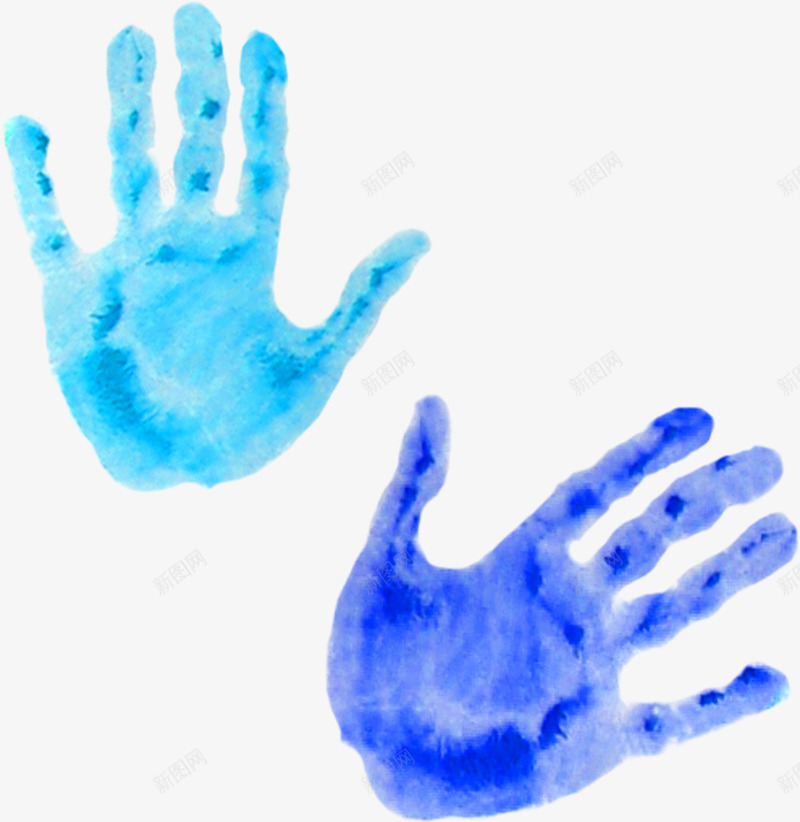 两个颜料手掌png免抠素材_新图网 https://ixintu.com 彩色手掌 手掌 手掌印 油漆 颜料