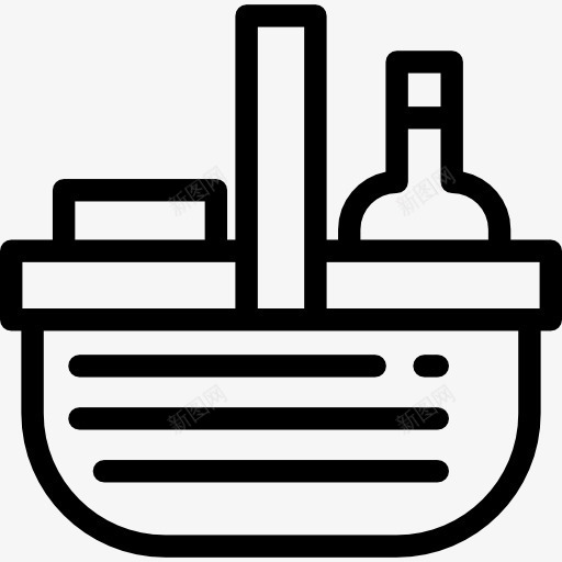 野餐篮图标png_新图网 https://ixintu.com 业务 娱乐 篮 超市 野餐 野餐篮 食品和餐厅