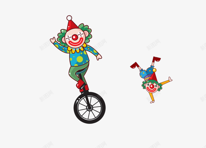 骑车的可爱小丑png免抠素材_新图网 https://ixintu.com joker 卡通 可爱 小丑 笑脸 骑车