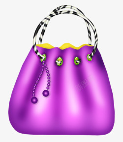 紫色女士手提袋素材