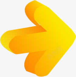 黄色的箭头是的三维箭头图标图标