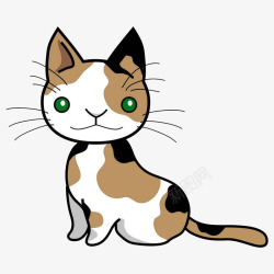 绿眼睛卡通小猫高清图片