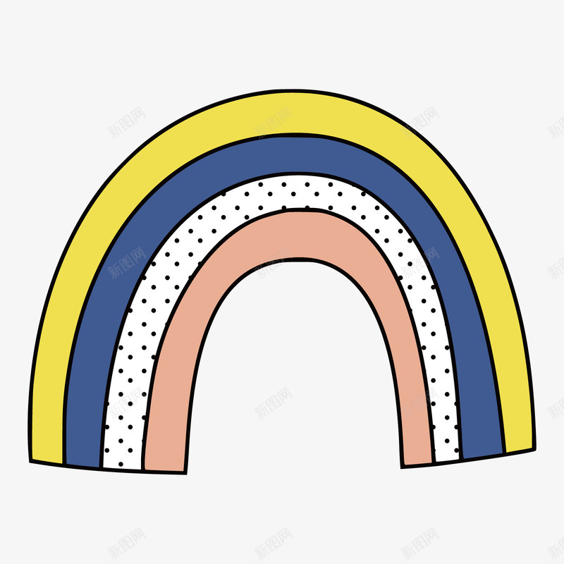 彩色彩虹png免抠素材_新图网 https://ixintu.com 半圆 彩色 彩虹 手绘 散布 渐变 点状 纹理 质感