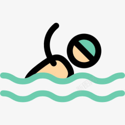 奥运会游泳游泳图标高清图片