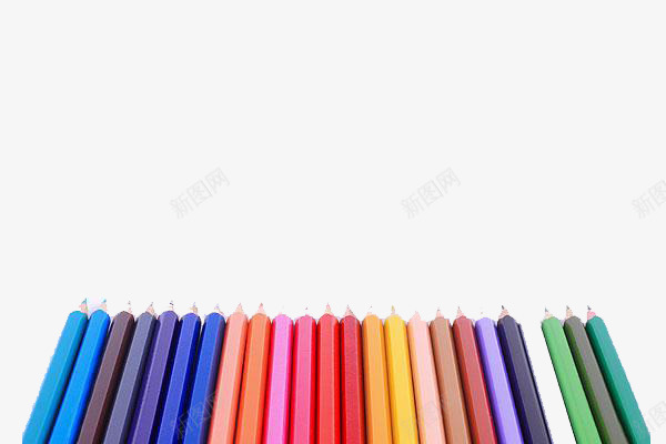 彩色铅笔png免抠素材_新图网 https://ixintu.com 多种颜色 彩色 美术用品 铅笔