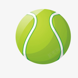 绿色圆形网球素材