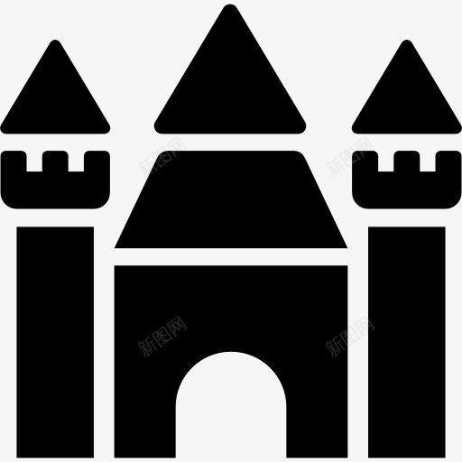 城堡图标png_新图网 https://ixintu.com 中世纪的女王 国王 城堡 建筑 童话王国