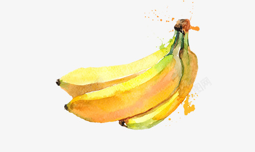 黄色手绘香蕉png免抠素材_新图网 https://ixintu.com 手绘 水果 香蕉 黄色
