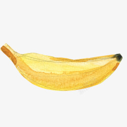 黄色的手绘香蕉水果矢量图素材