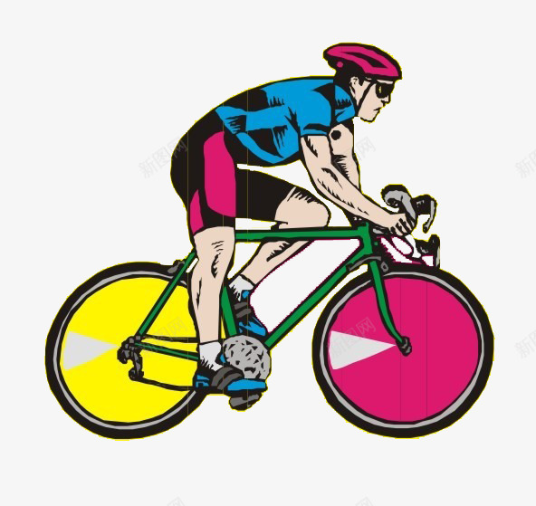 卡通山地自行车比赛png免抠素材_新图网 https://ixintu.com 公路 山地车 比赛 自行车