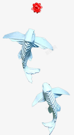 手工折纸鲤鱼形状素材