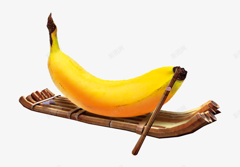 香蕉竹筏装饰图案png免抠素材_新图网 https://ixintu.com 免抠PNG 竹筏 装饰图案 香蕉