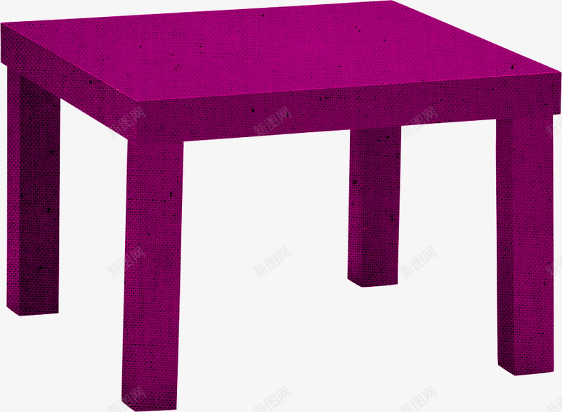 紫色桌子png免抠素材_新图网 https://ixintu.com 方桌 木桌 桌子 紫色木桌