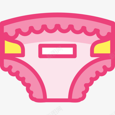 粉色手绘纸尿裤元素矢量图图标图标