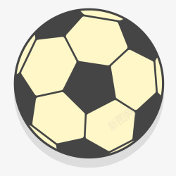 彩色圆弧手绘足球元素矢量图素材