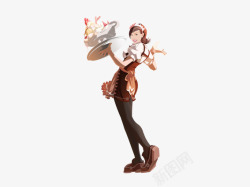 服务员端盘子服务员高清图片