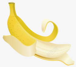 一根香蕉矢量图素材