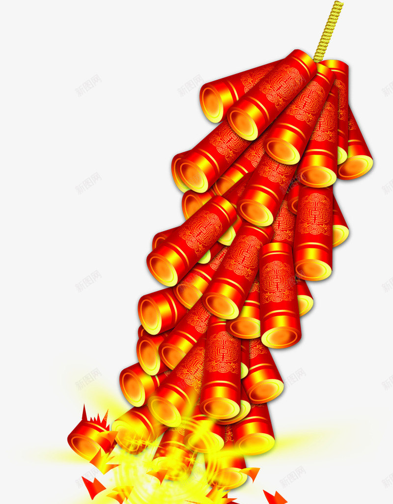 开业大吉红色鞭炮png免抠素材_新图网 https://ixintu.com 大吉 开业 红色 鞭炮