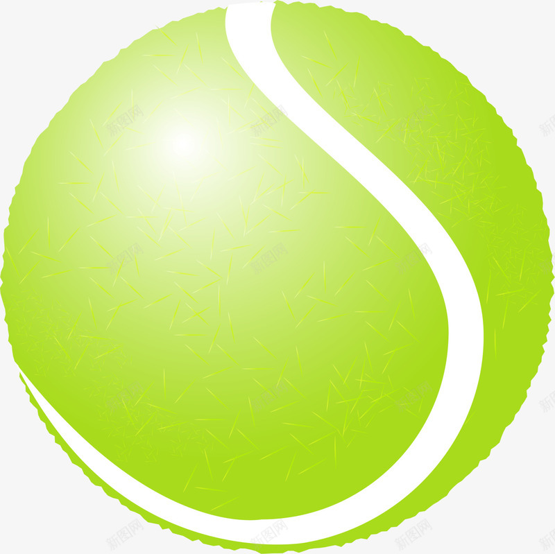蓝色卡通网球png免抠素材_新图网 https://ixintu.com 健康 比赛 简约网球 绿色网球 装饰图案 赛场