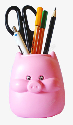 笔筒容器粉色笔筒高清图片