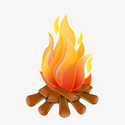 被火烧着的木头火高清图片