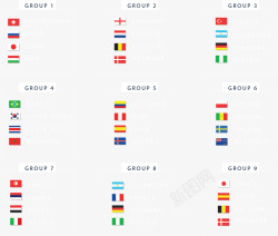 世界杯比赛小组赛矢量图素材