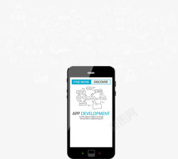 商务手机数据图矢量图素材