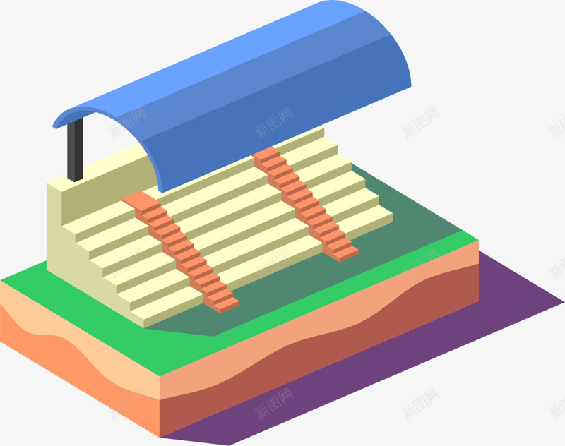 立体足球比赛观赛台png免抠素材_新图网 https://ixintu.com 6月1号 儿童节 六一节 玩耍 立体座椅 童趣 观赛台 足球比赛