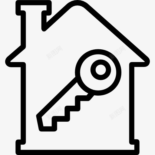 房子的钥匙图标png_新图网 https://ixintu.com 关键 安全 家庭 工具和用具 房地产 房子 房子的钥匙