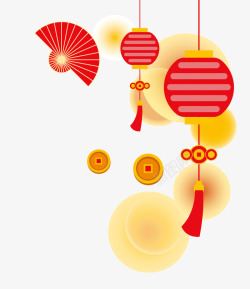 卡通中国风传统新年背景装饰素材