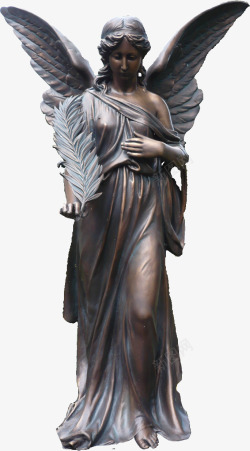天使铜像铜色小天使立体铜像高清图片