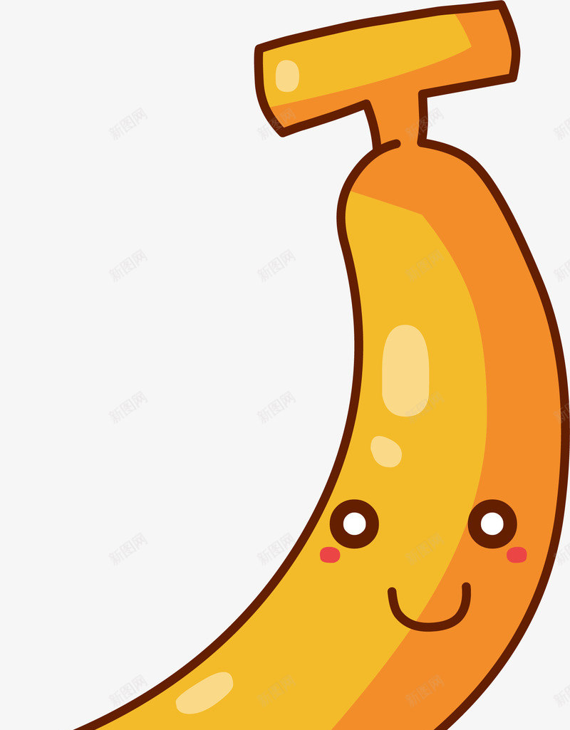 卡通趣味香蕉png免抠素材_新图网 https://ixintu.com 卡通水果 可爱 有趣 矢量图案 贴纸 香蕉