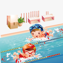 游泳招生海报游泳比赛矢量图高清图片