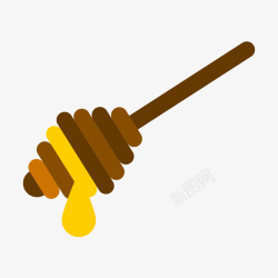黄色棍子上的蜂蜜素材