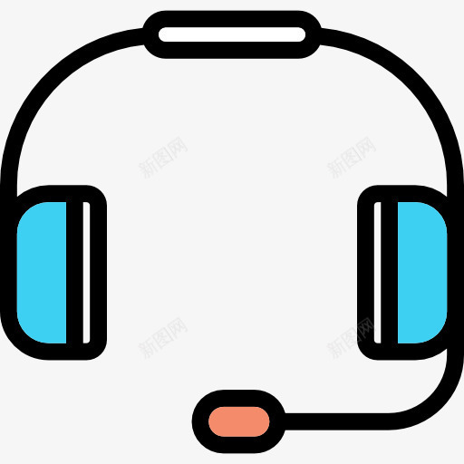 耳机图标png_新图网 https://ixintu.com 客户服务 技术 电话支持 耳机 麦克风