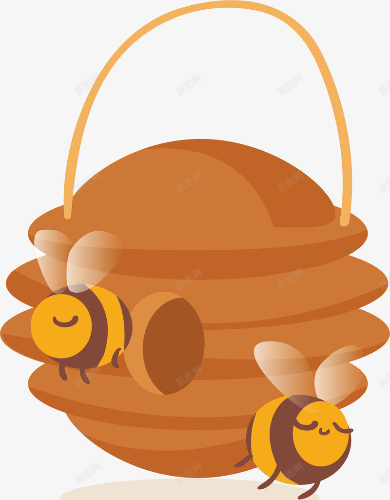 甜蜜蜜的蜂蜜png免抠素材_新图网 https://ixintu.com 矢量素材 蜂巢 蜂蜜 蜂蜜罐子 蜜蜂