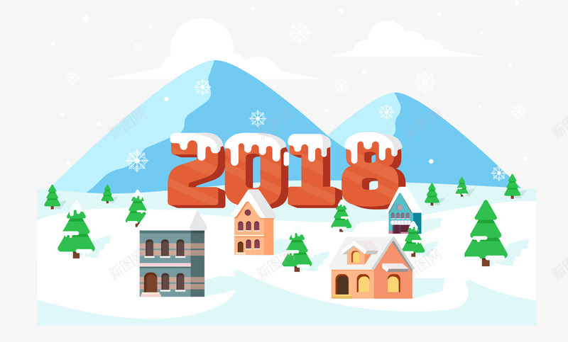 手绘2018年冰雪字png免抠素材_新图网 https://ixintu.com 2018年 冰雪字 创意 卡通 手绘 艺术字 雪地