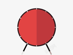 中国传统灯红色大鼓乐器图标高清图片